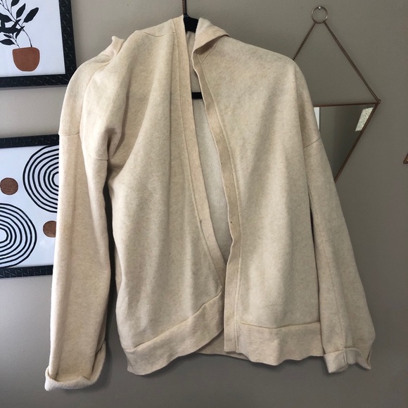 Urban Outfitters Sweaters - Neutral/Cream Hooded Cardigan